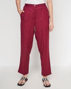 pants with semi-elasticated waist