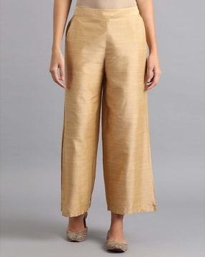 pants with semi-elasticated waist