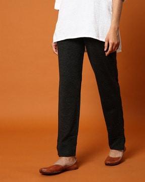 pants with semi-elasticated waistband