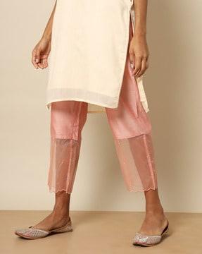 pants with sheer panels