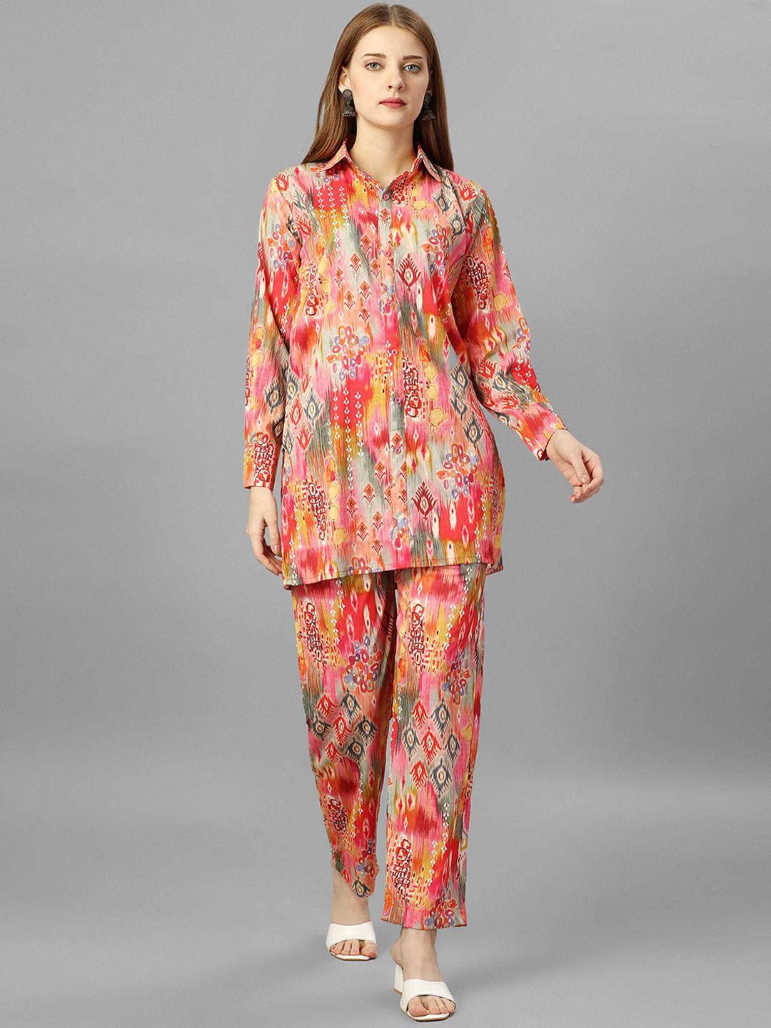 panzora printed shirt with trousers