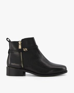 pap ankle-length boots with zipper