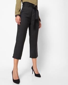 paperbag waist pants with waist tie-up