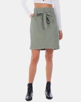 paperbag waist pencil skirt