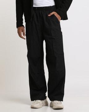 parachute pants with elasticated waist