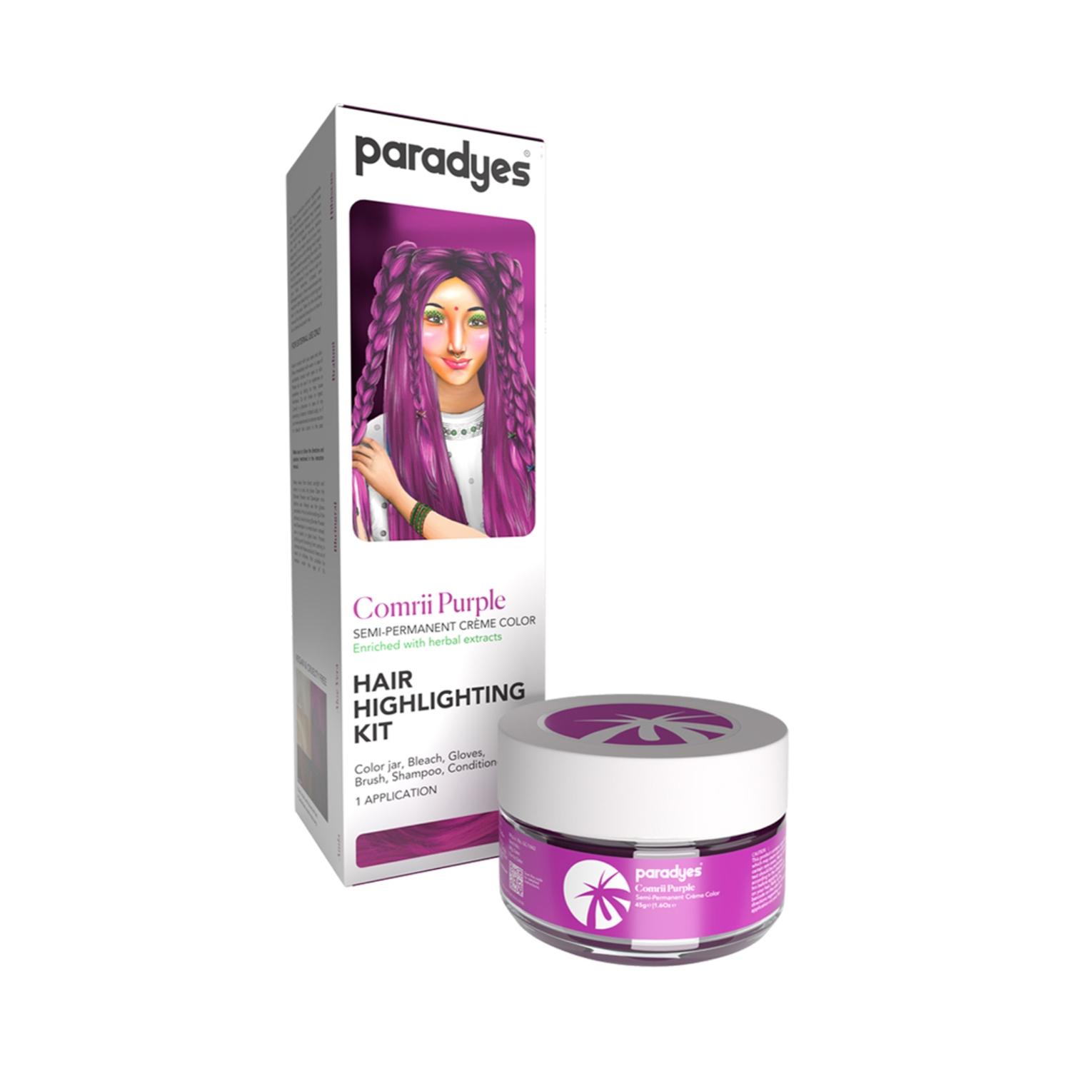 paradyes hair highlighting kit - comrii purple (100g)