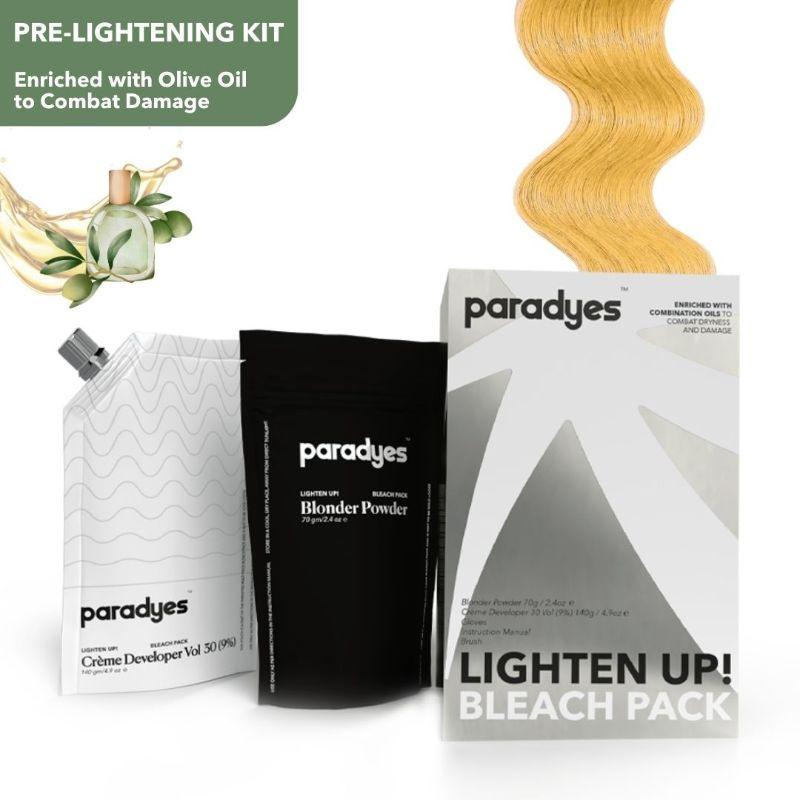 paradyes lighten up! bleach pack for hair lightening