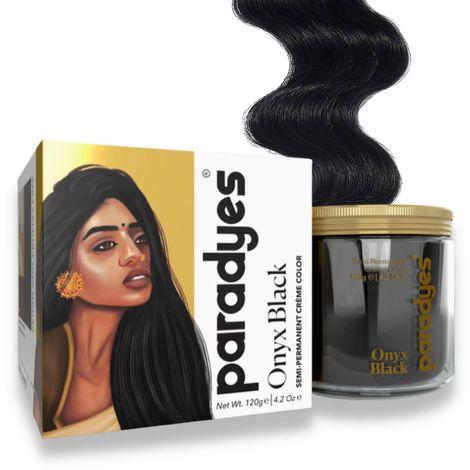paradyes ammonia free onyx black semi-permanent hair color (120 g)