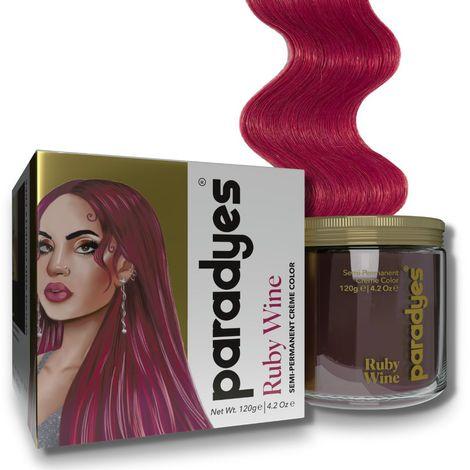 paradyes ammonia free ruby wine semi-permanent hair color (120 g)