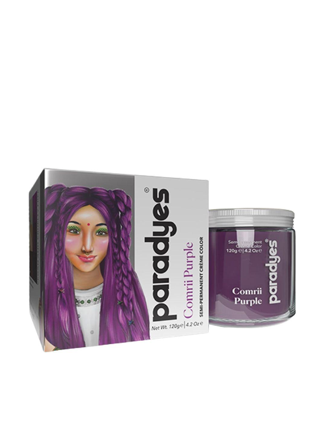 paradyes ammonia free semi-permanent creme hair color 120 g - comrii purple