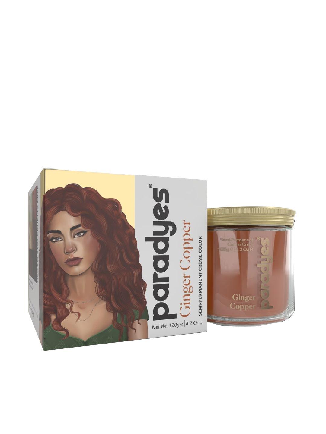 paradyes ammonia free semi-permanent creme hair color 120 g - ginger copper