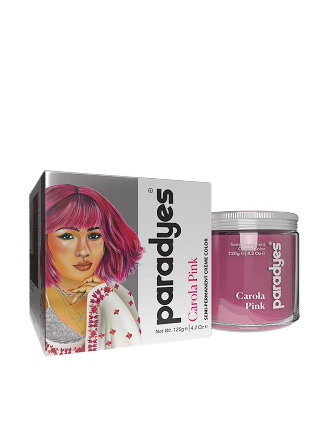paradyes ammonia free semi-permanent creme hair color 120g - carola pink