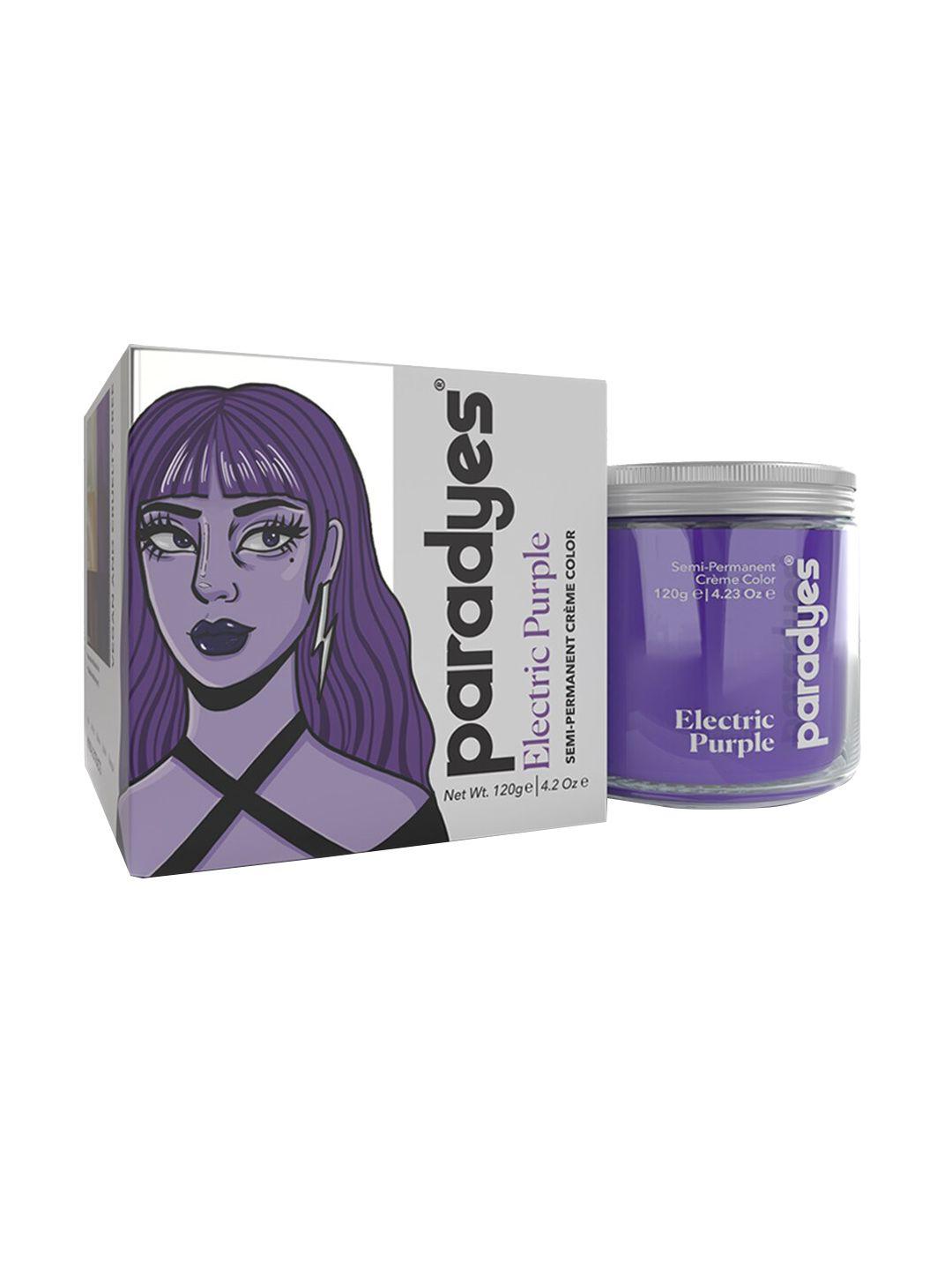 paradyes ammonia free semi-permanent creme hair color 120g - electric purple
