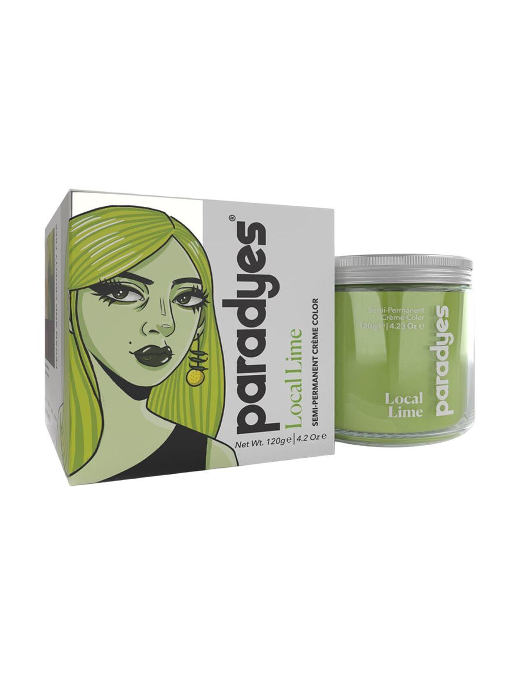 paradyes ammonia free semi-permanent creme hair color 120g - local lime