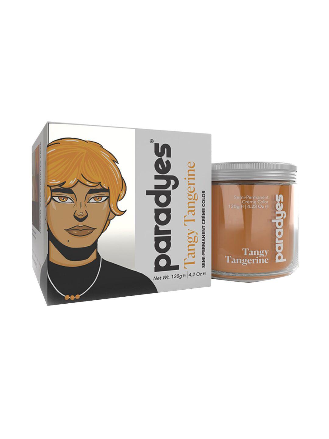 paradyes ammonia free semi-permanent creme hair color 120g - tangy tangerine