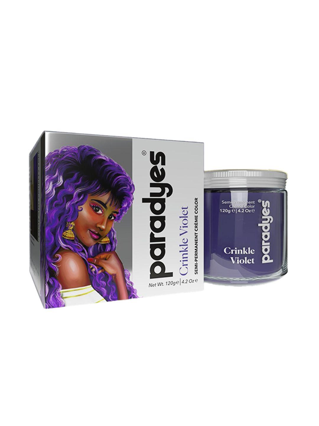 paradyes ammonia free semi-permanent hair color 120g - crinkle violet