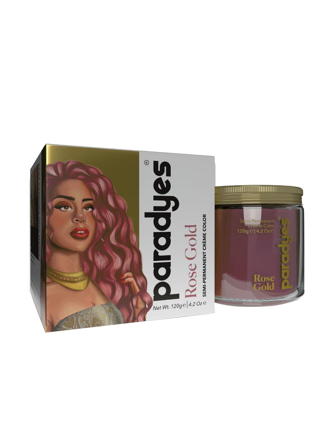 paradyes ammonia free semi-permanent hair color 120g - rose gold