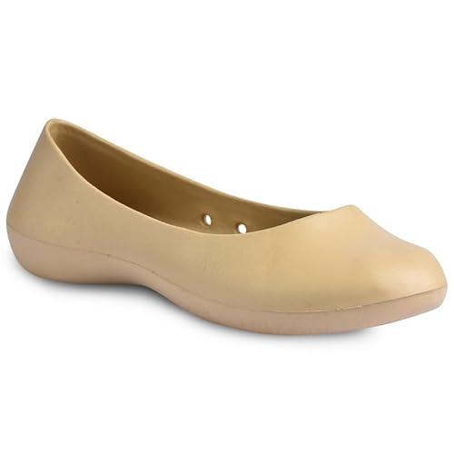 paragon evk3407l women casual shoes | sleek & stylish | latest trend | casual & comfortable | water resistant shoes for regular wear beige