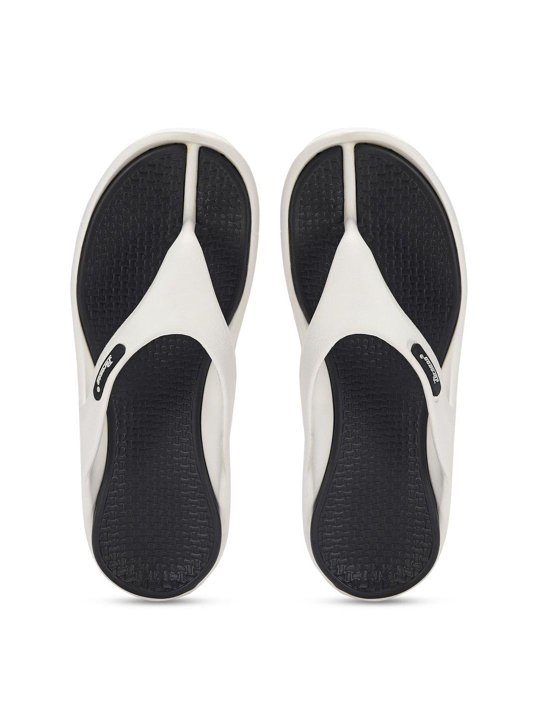 paragon men black & white colourblocked thong flip-flops