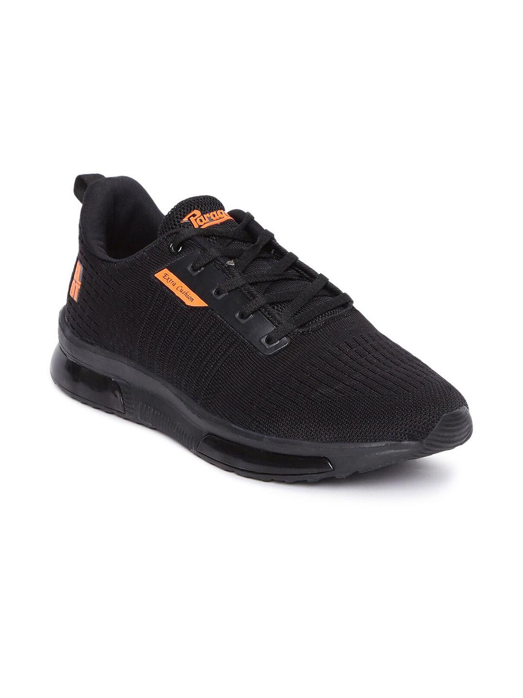 paragon men black mesh running non-marking shoes