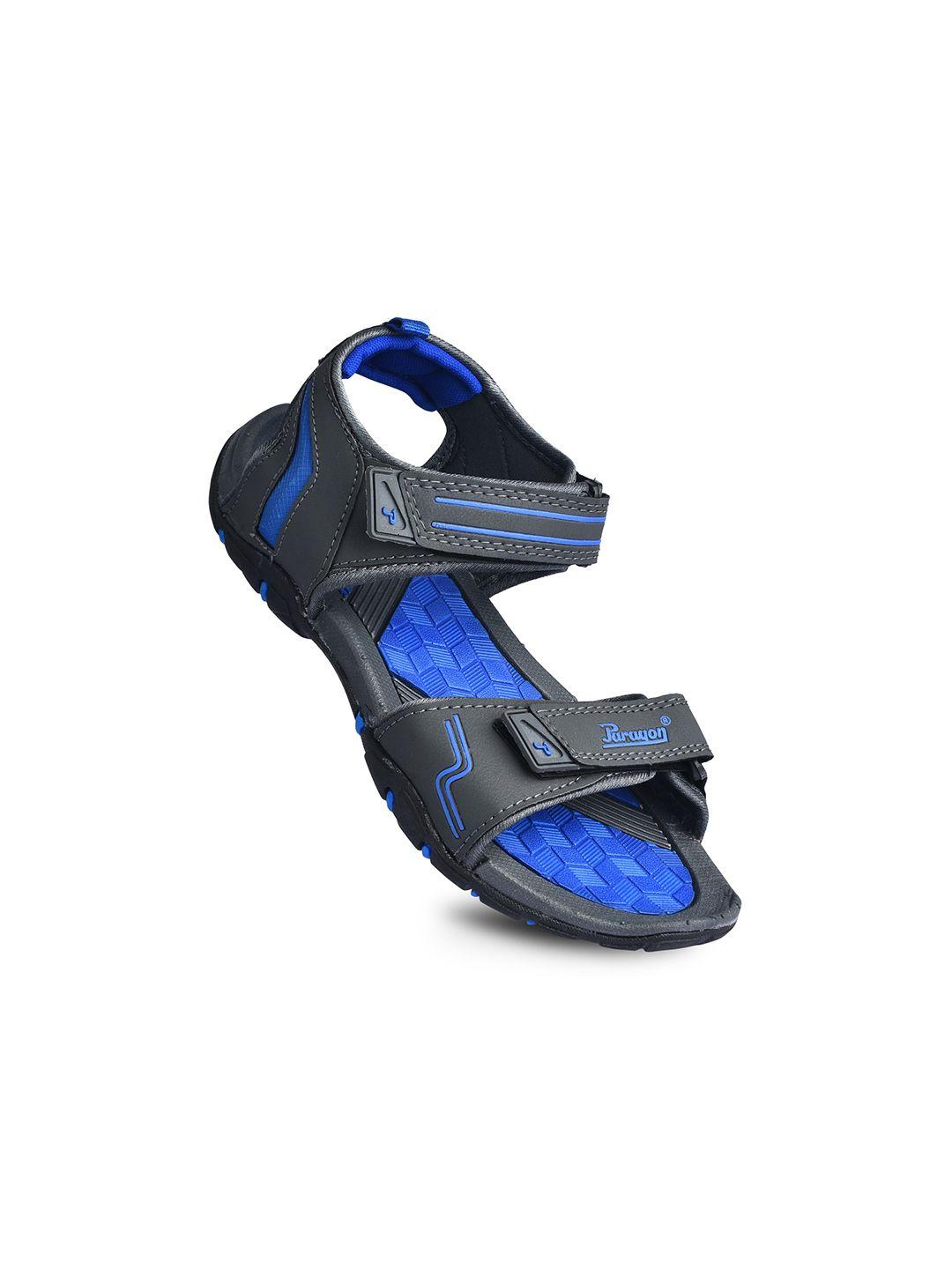 paragon men blue & grey sports sandals