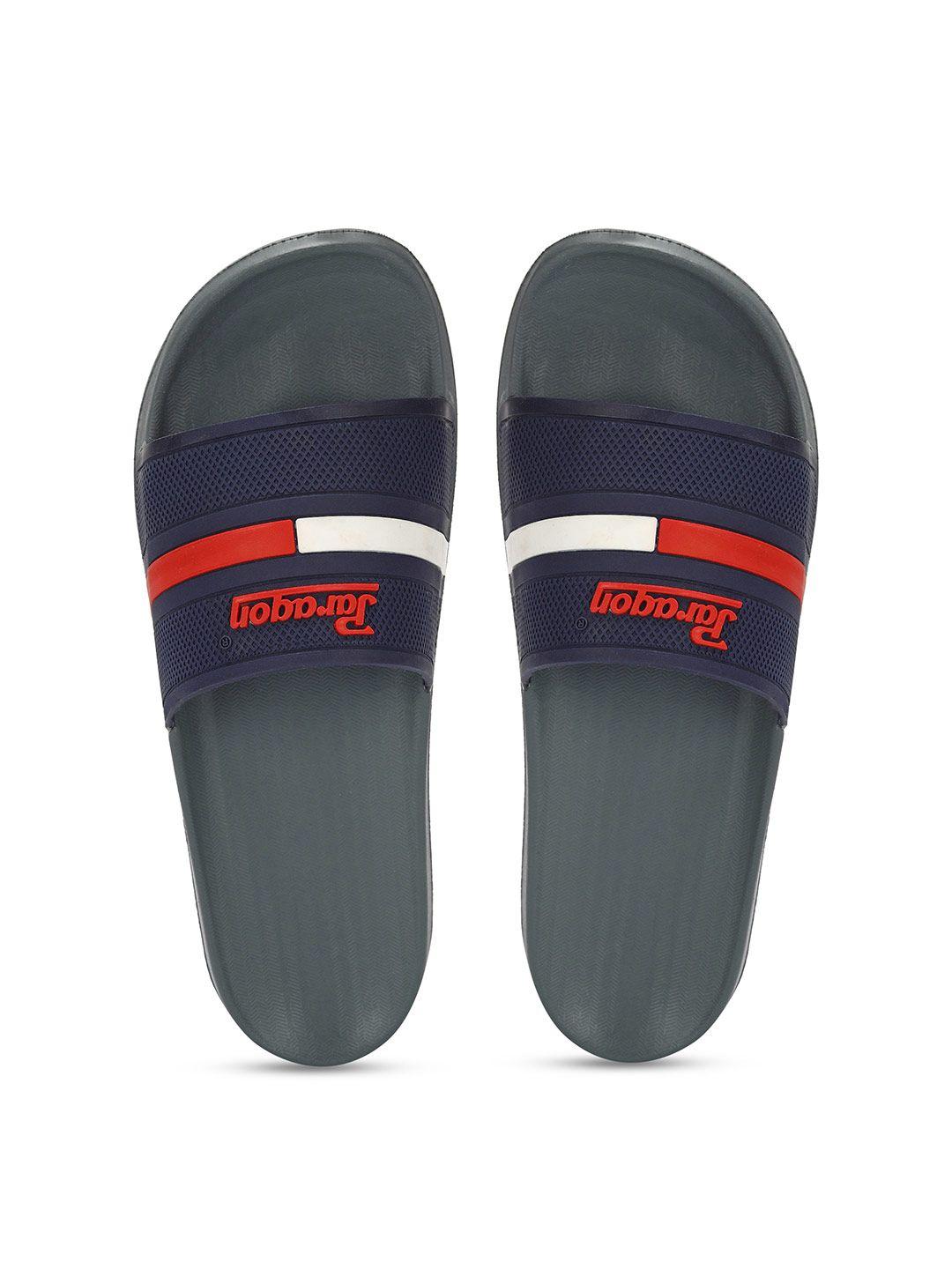 paragon men blue & red colourblocked sliders