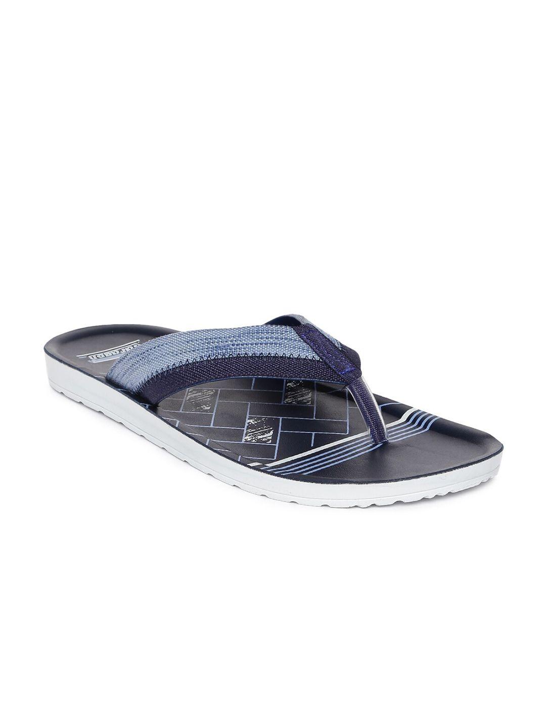 paragon men blue striped thong flip-flops