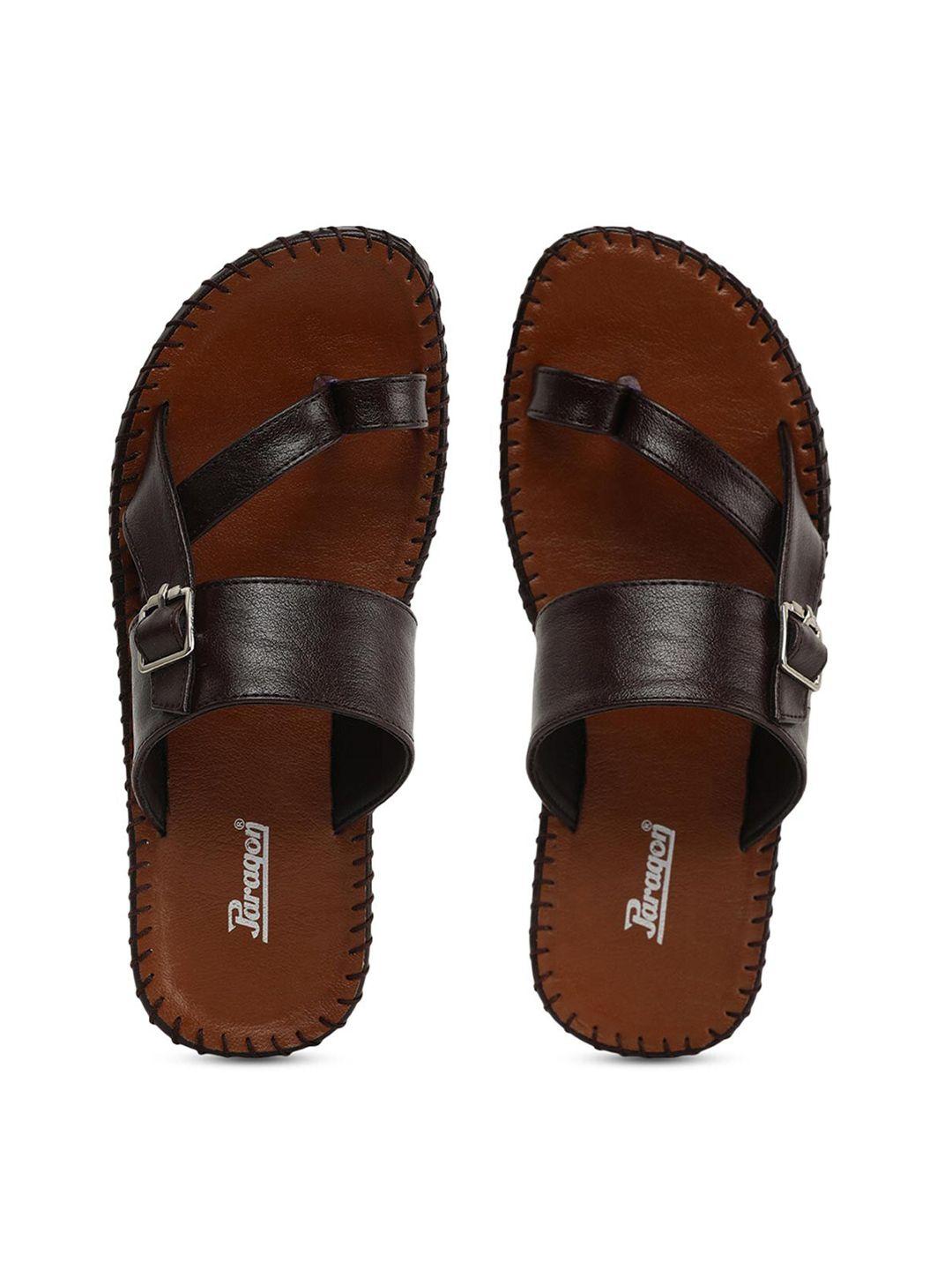 paragon men brown & tan comfort sandals