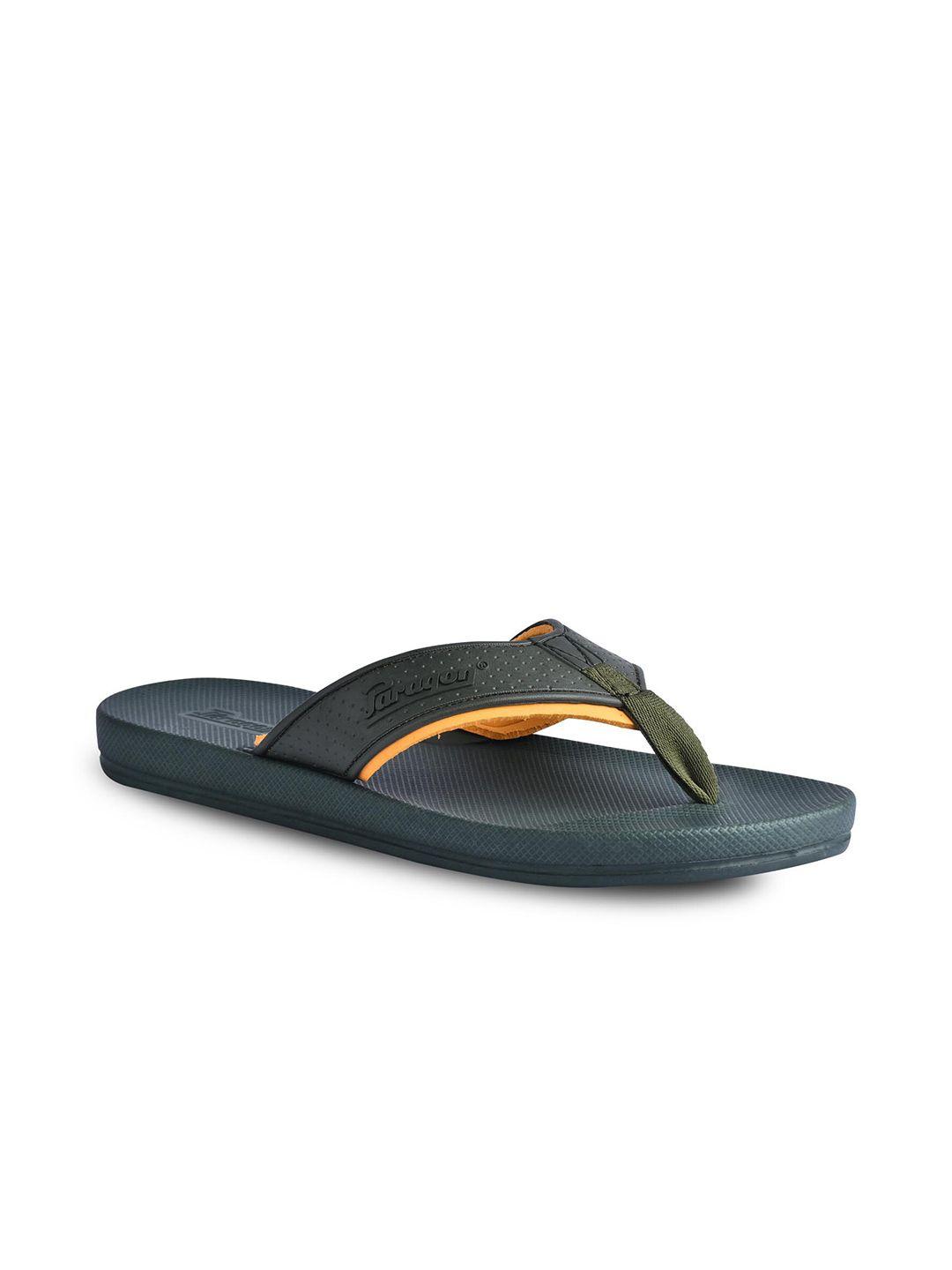 paragon men green & yellow thong flip-flops