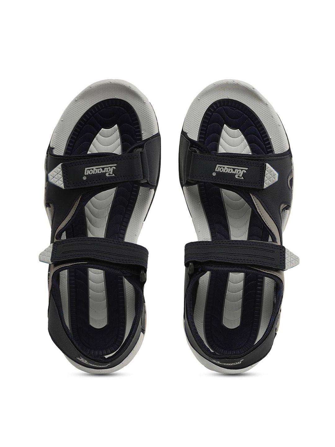 paragon men navy blue & grey comfort sandals