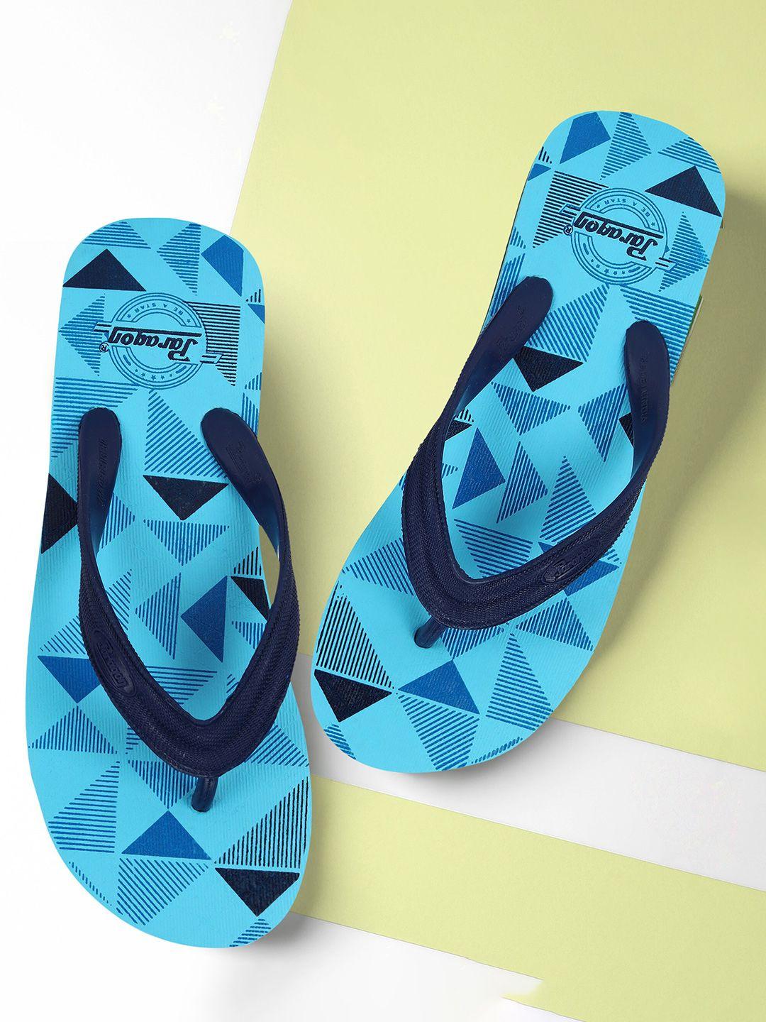 paragon men printed rubber thong flip-flops