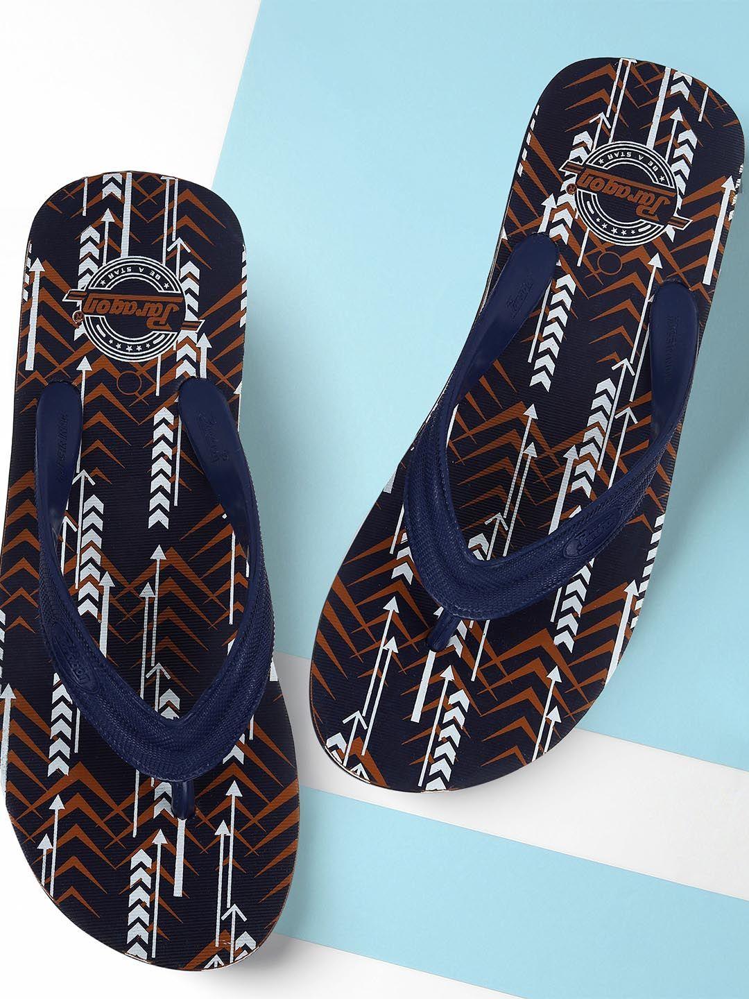 paragon men printed rubber thong flip-flops