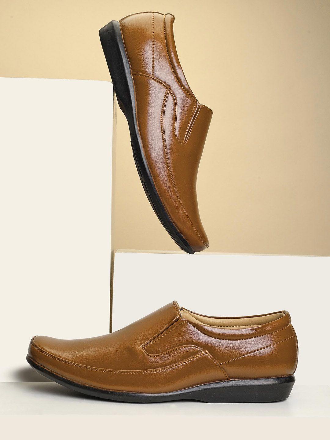 paragon men square toe anti skid sole formal slip-on shoes