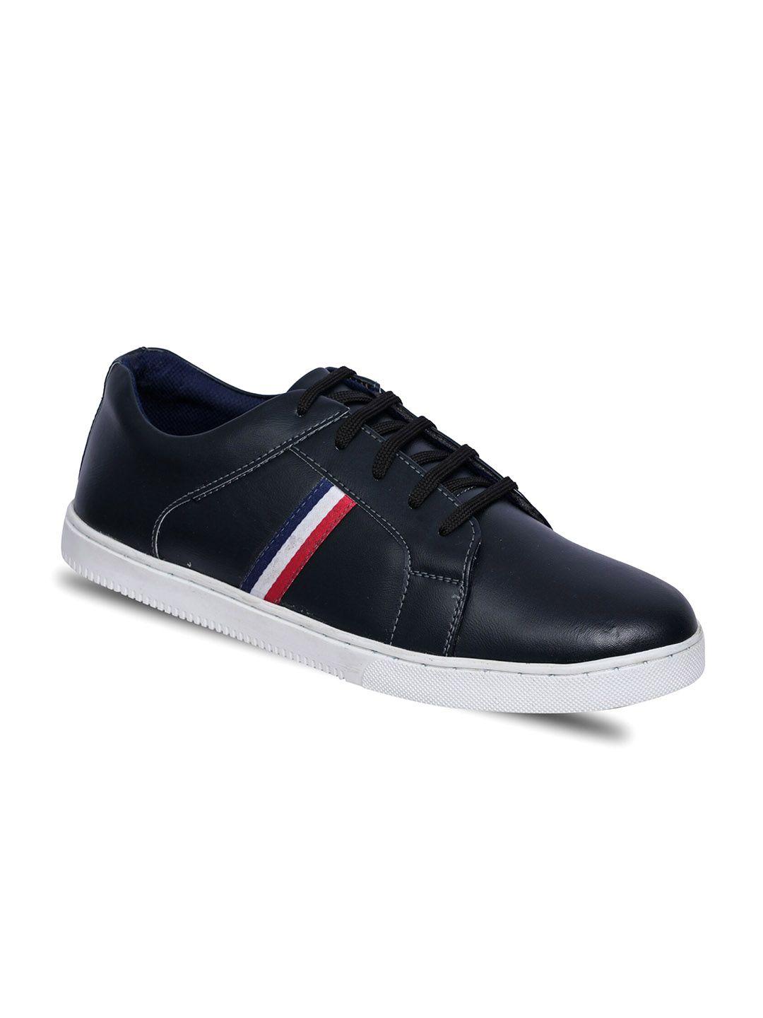 paragon men striped contrast sole sneakers