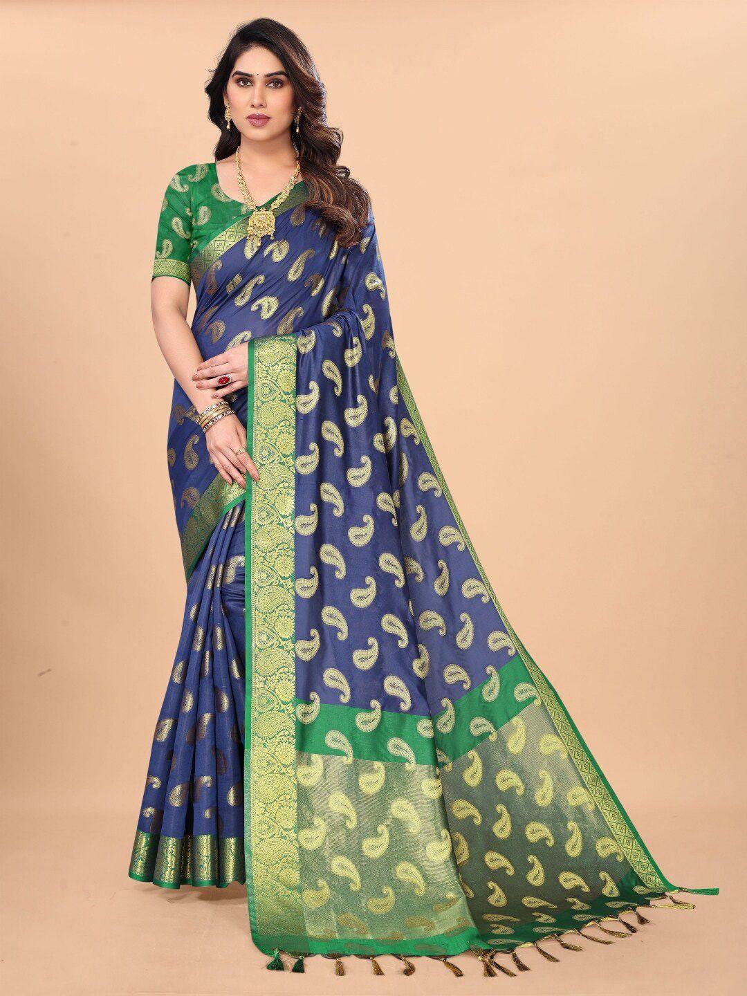 paramparik textile paisley woven design zari pure silk banarasi saree