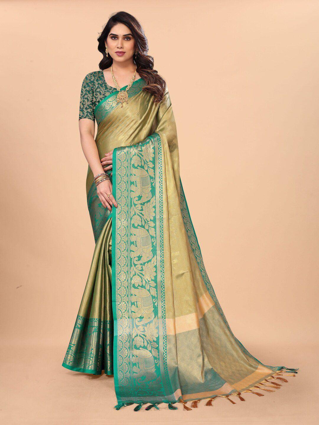 paramparik textile ethnic motifs woven design zari pure silk kanjeevaram saree