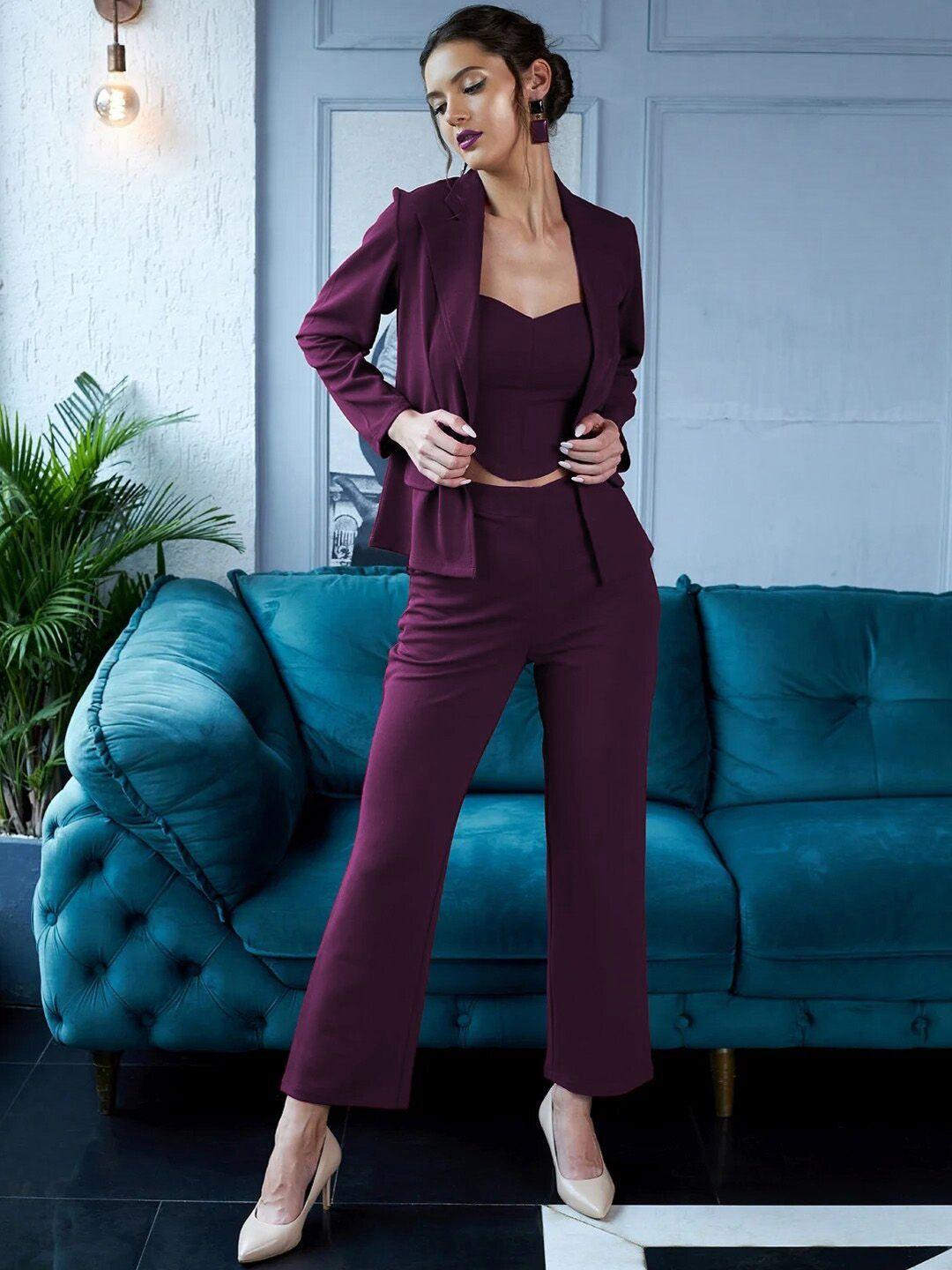 paramparik top with blazer & trousers