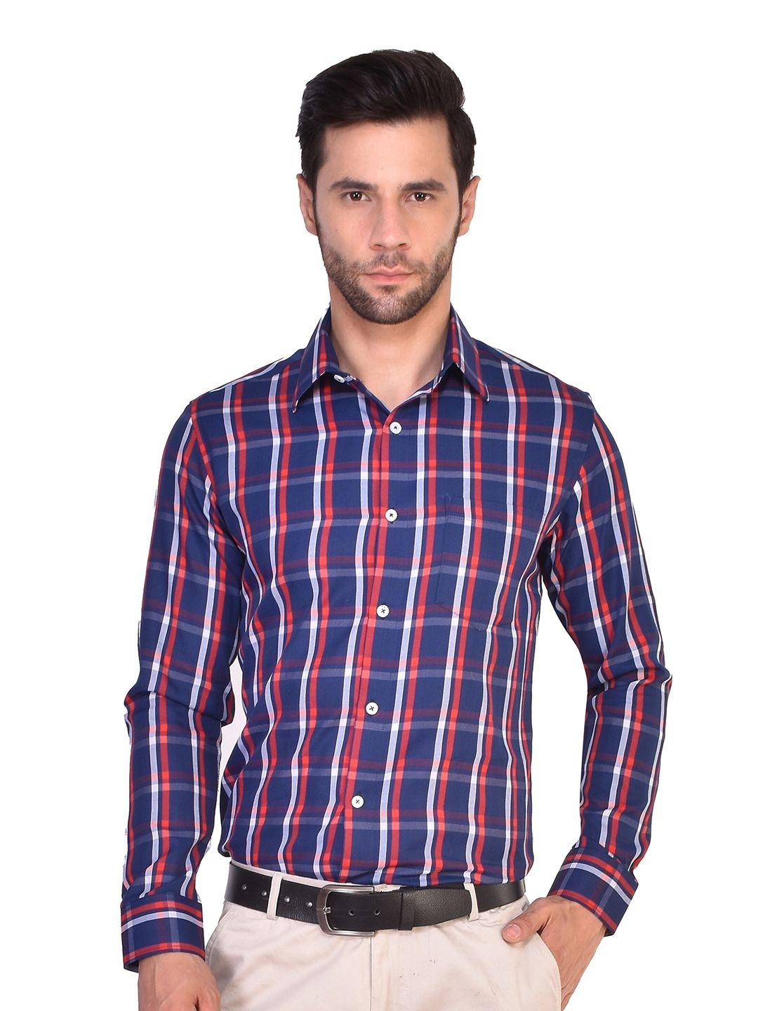 parassio clothings india slim checked formal shirt