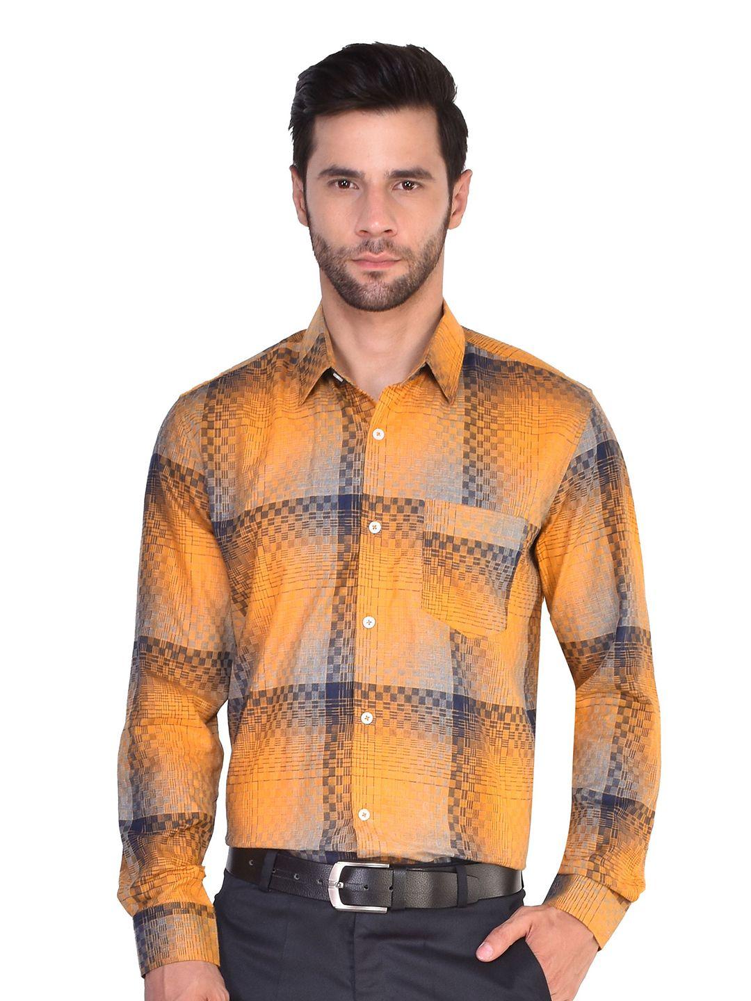 parassio clothings india slim micro checked formal shirt