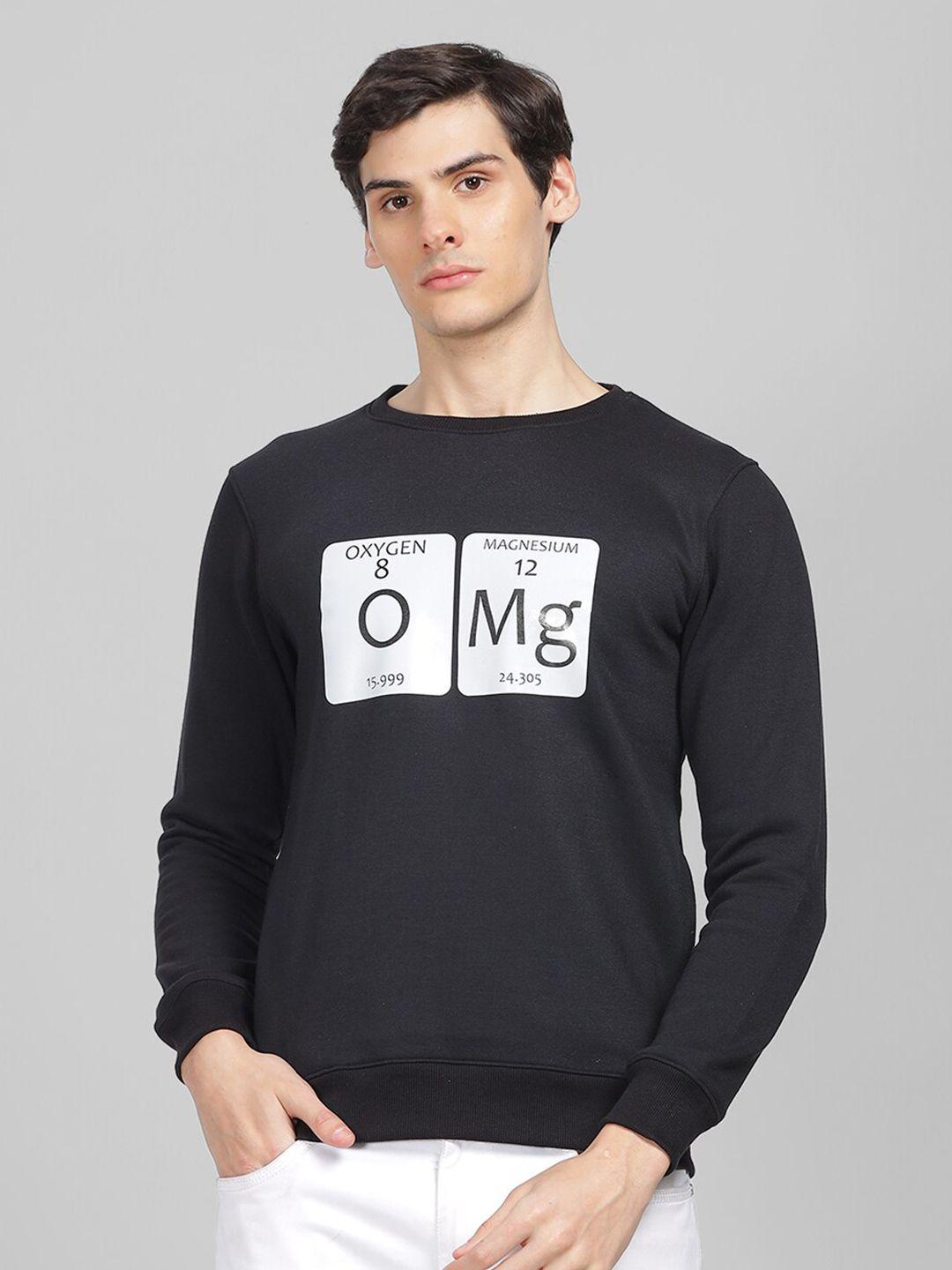 parcel yard typography printed round neck pullover sweatshirt