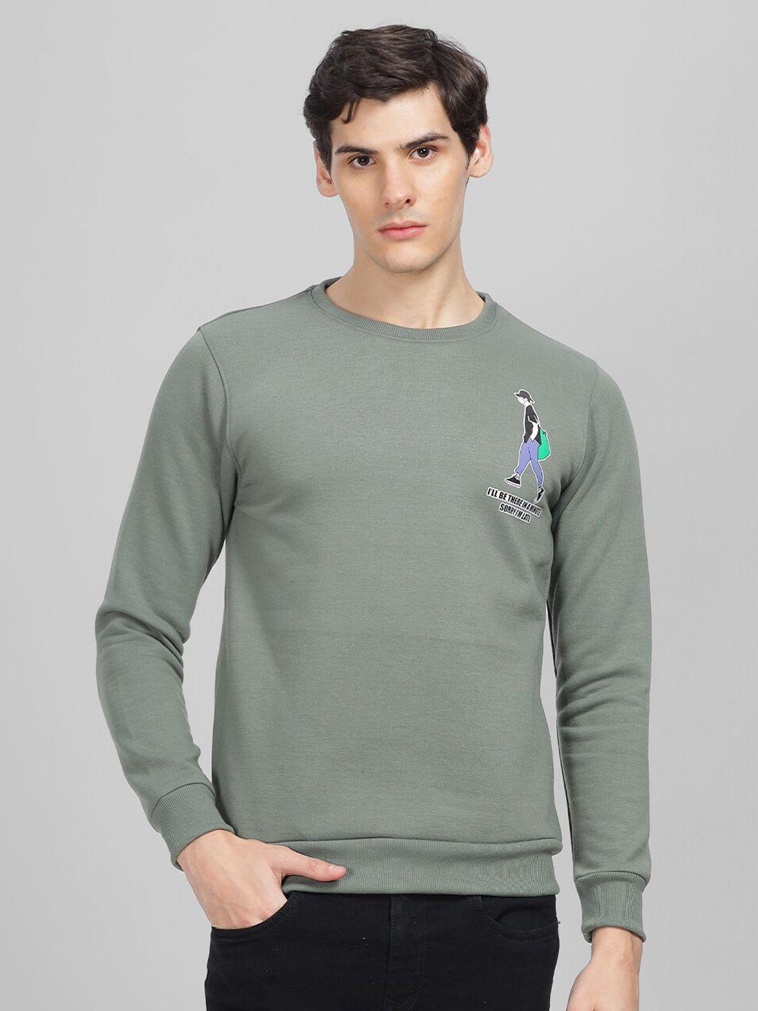 parcel yard graphic printed round neck pullover sweatshirt