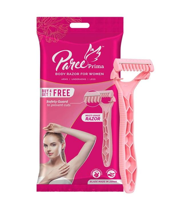 paree prima premium full body instant & smooth hair removal razors for women - pack of 5