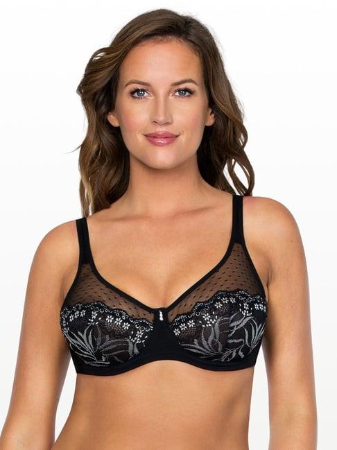 parfait black & silver under wired non padded everyday bra