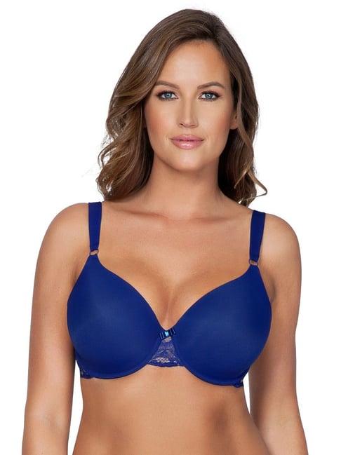 parfait lapis blue under wired padded t-shirt bra