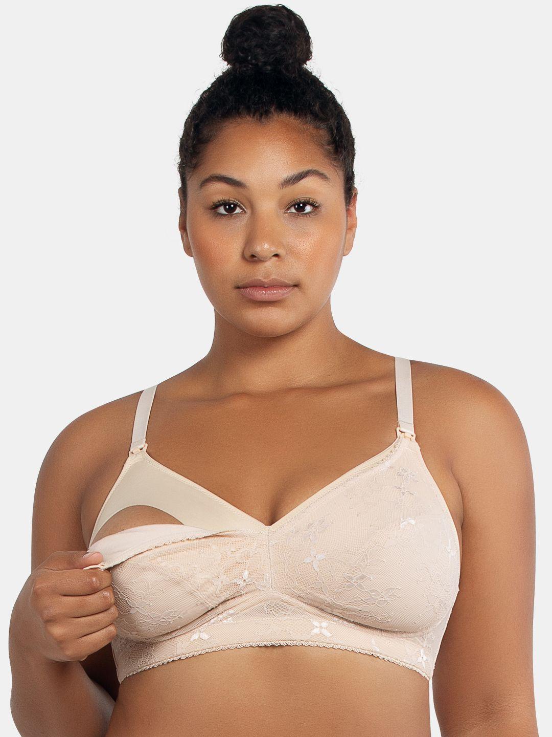 parfait nude-coloured lace non-wired non padded maternity bra p5842
