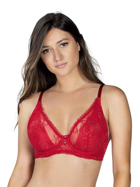 parfait racing red under wired non padded everyday bra