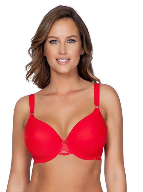 parfait tango red under wired padded t-shirt bra