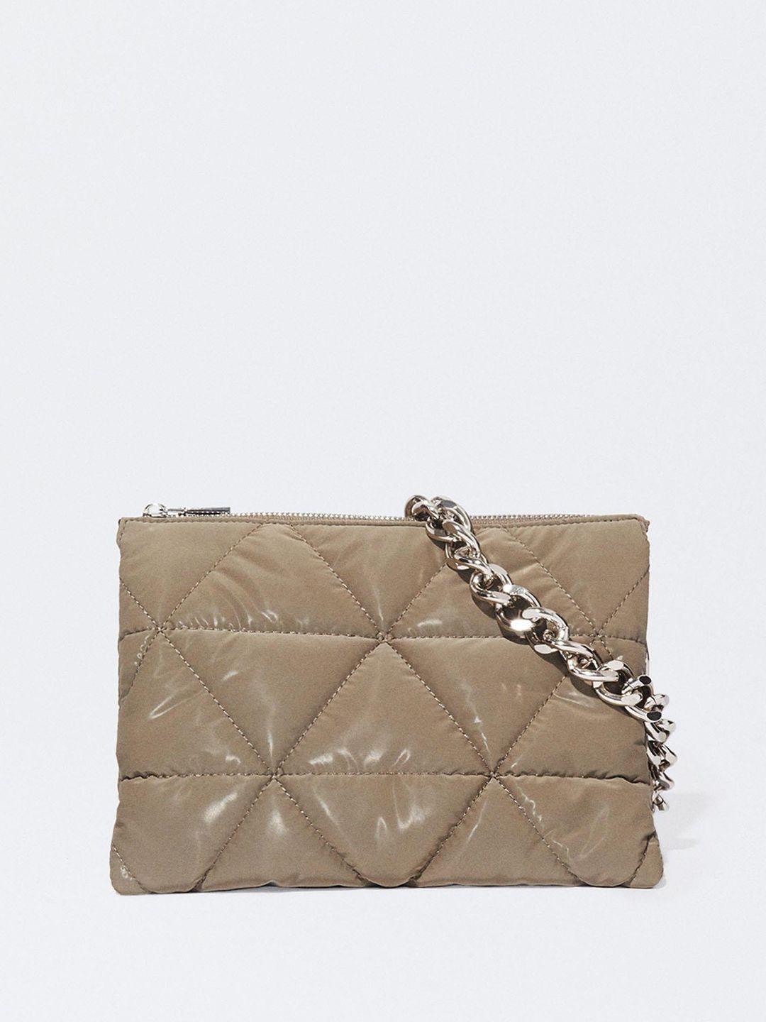 parfois structured shoulder bag with quilted detail