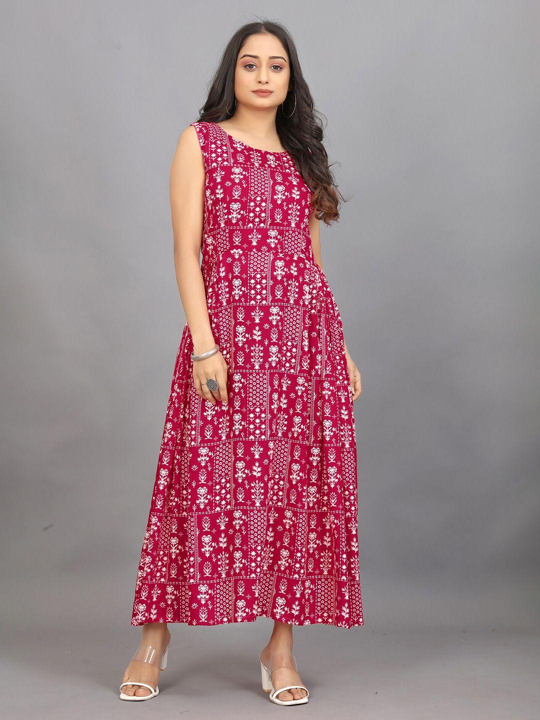 pari the fashion studio floral printed pure cotton ethnic dresses