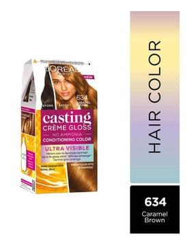 paris casting creme gloss ultra visible hair color - caramel brown 634